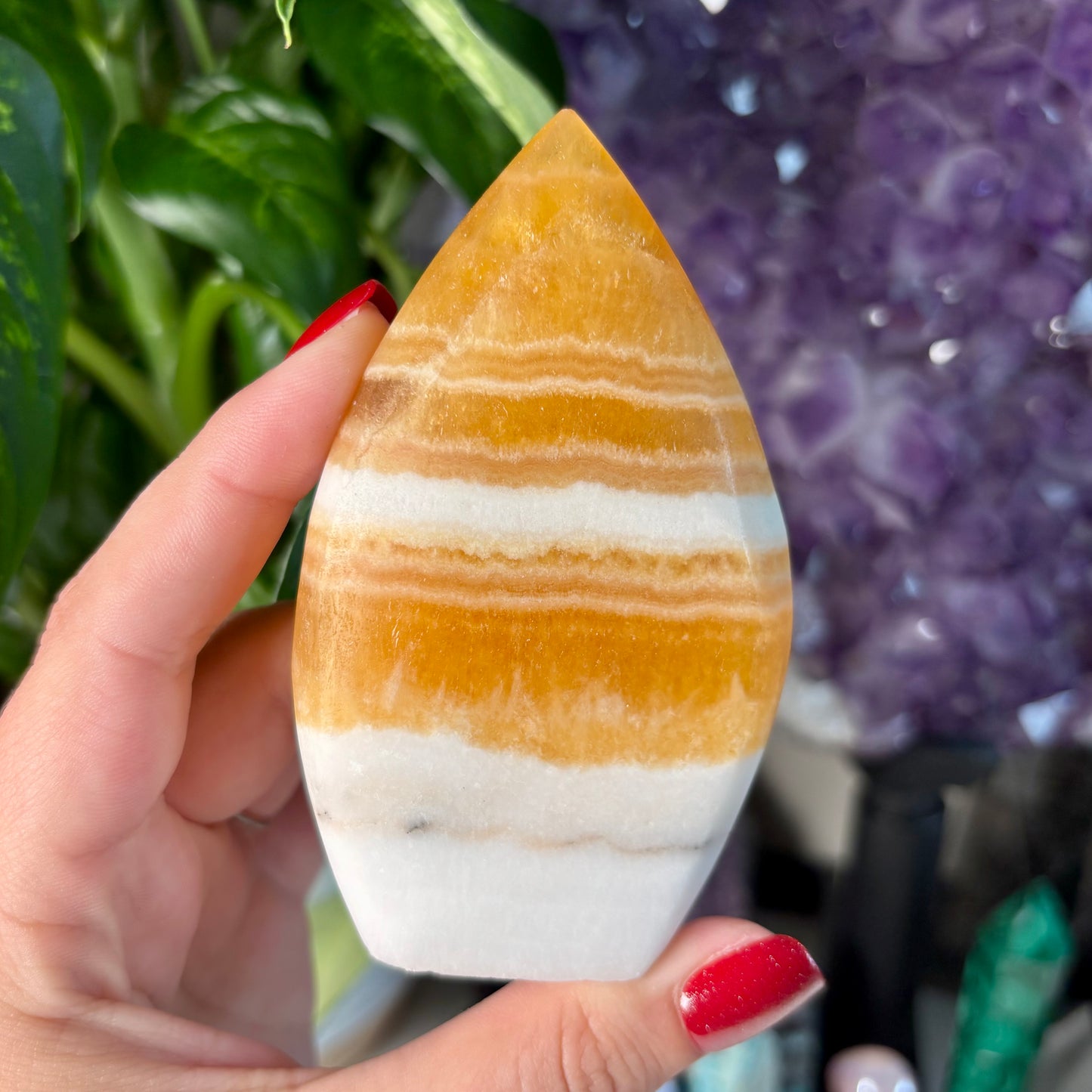 ORANGE CALCITE FREEFORMS