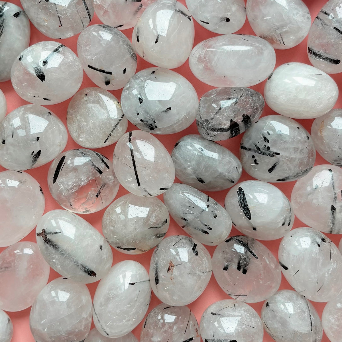 TOURMALATED QUARTZ TUMBLE