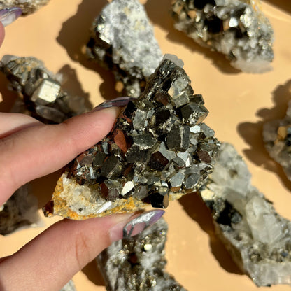 PYRITE AND QUARTZ SPECIMENS