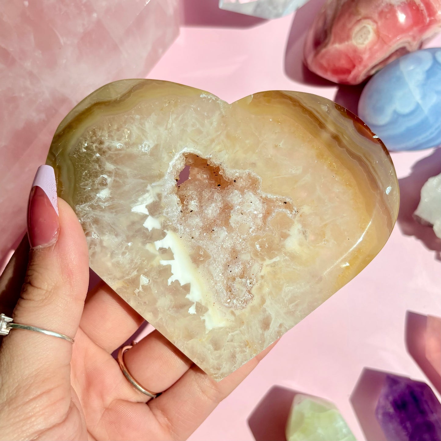 AGATE DRUZY HEARTS