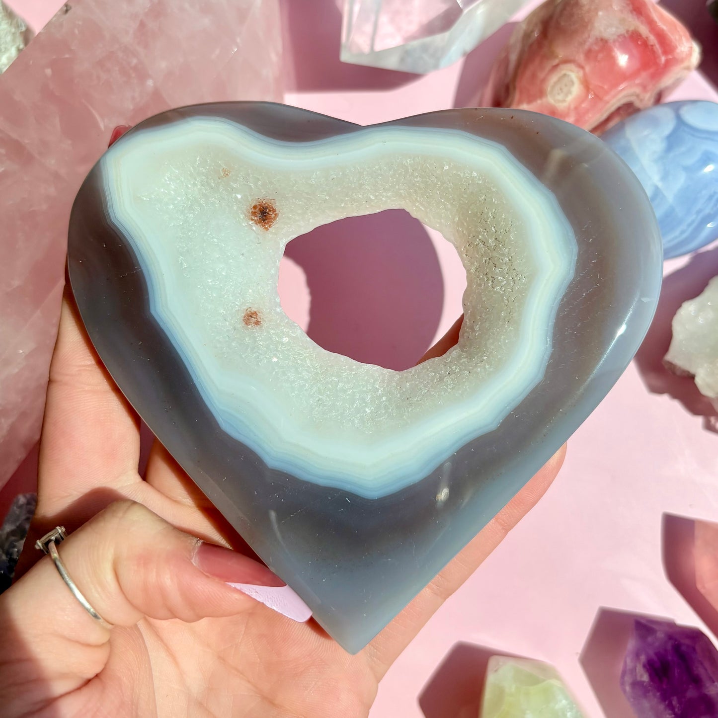 AGATE DRUZY HEARTS