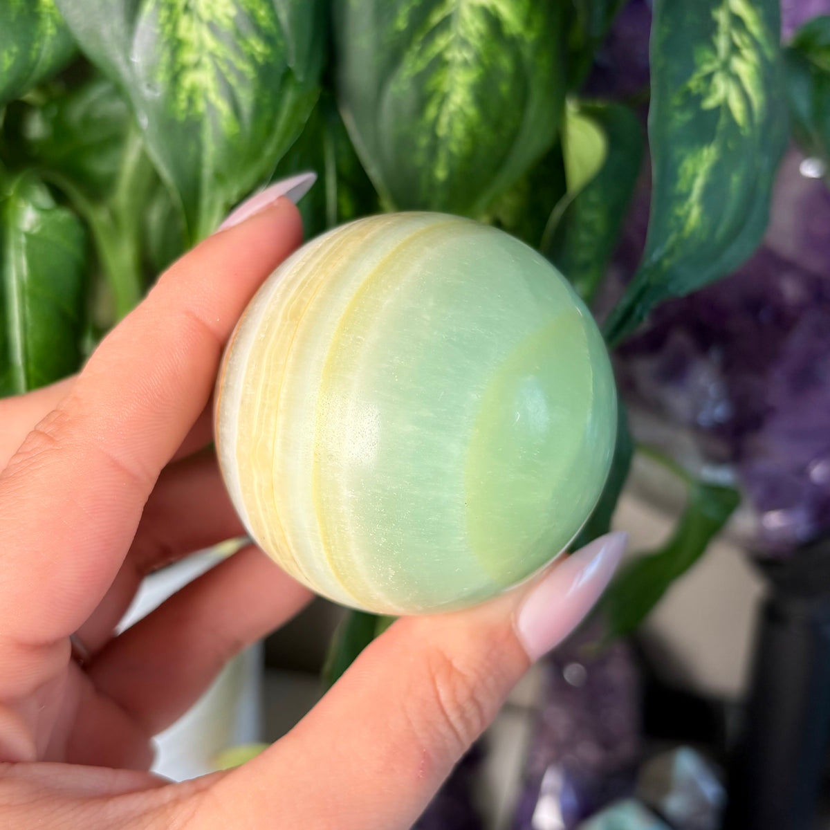 PISTACHIO CALCITE SPHERES
