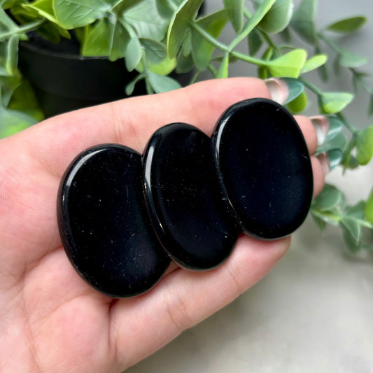 BLACK OBSIDIAN WORRYSTONE