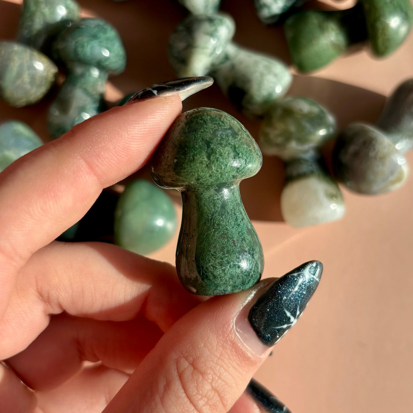 MOSS AGATE MUSHROOM