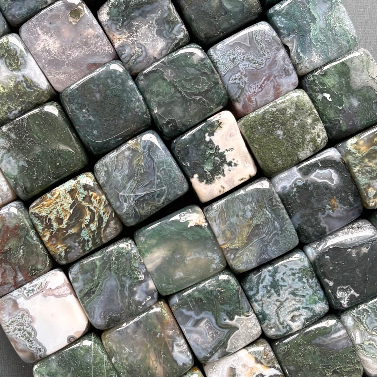 MOSS AGATE CUBE