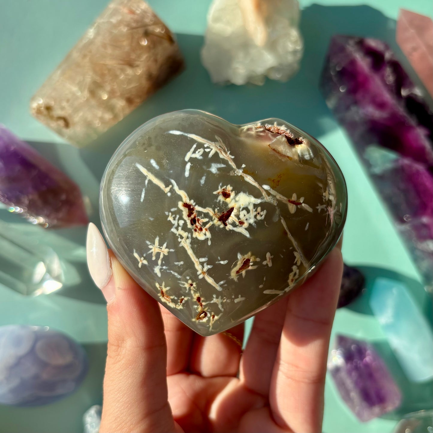 ORCA AGATE HEARTS