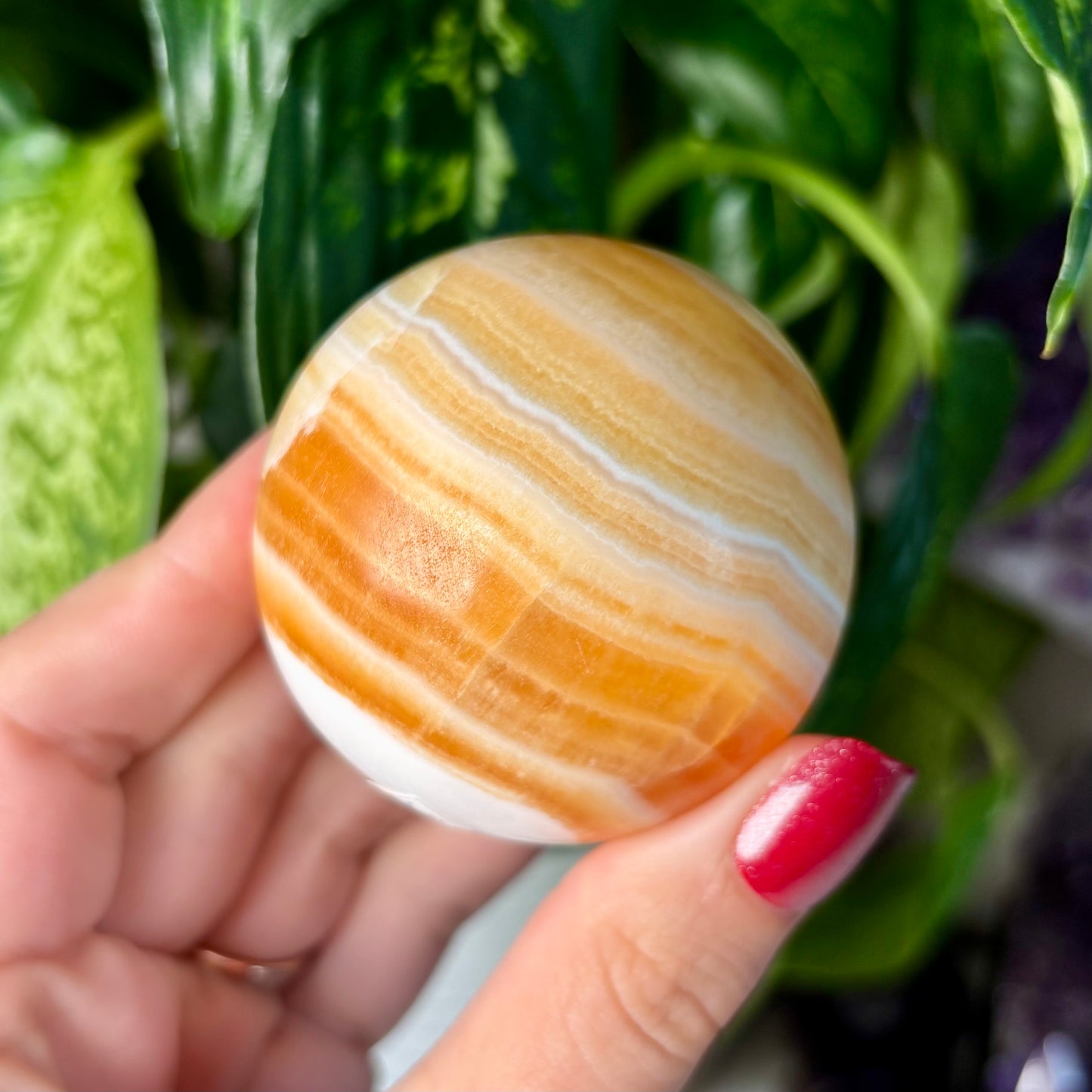 ORANGE CALCITE SPHERES