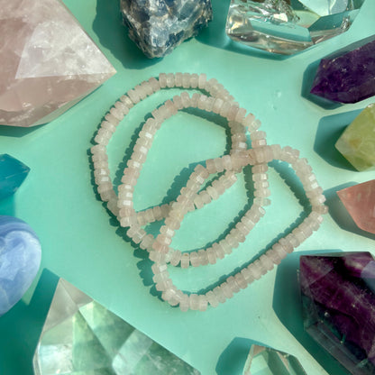 ROSE QUARTZ FLAT BRACELET