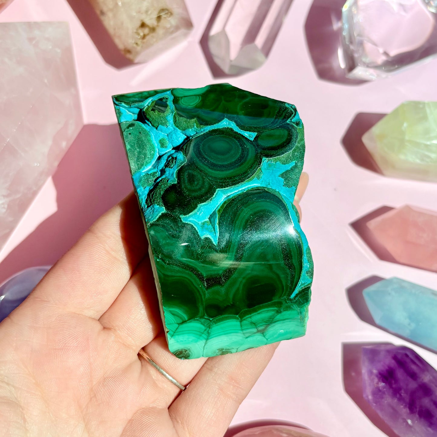 CHRYSOCOLLA/MALACHITE FREEFORMS