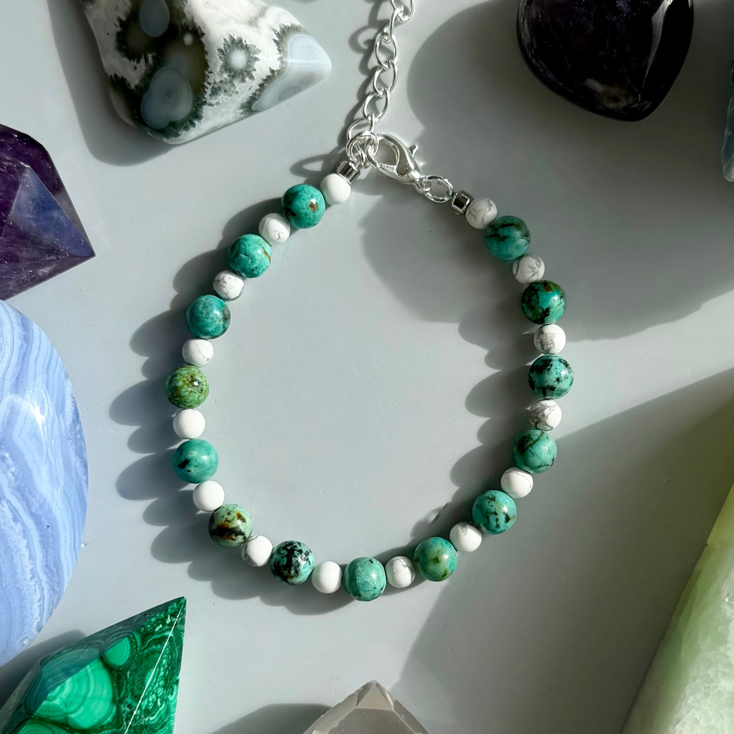 TURQUOISE + HOWLITE BRACELET