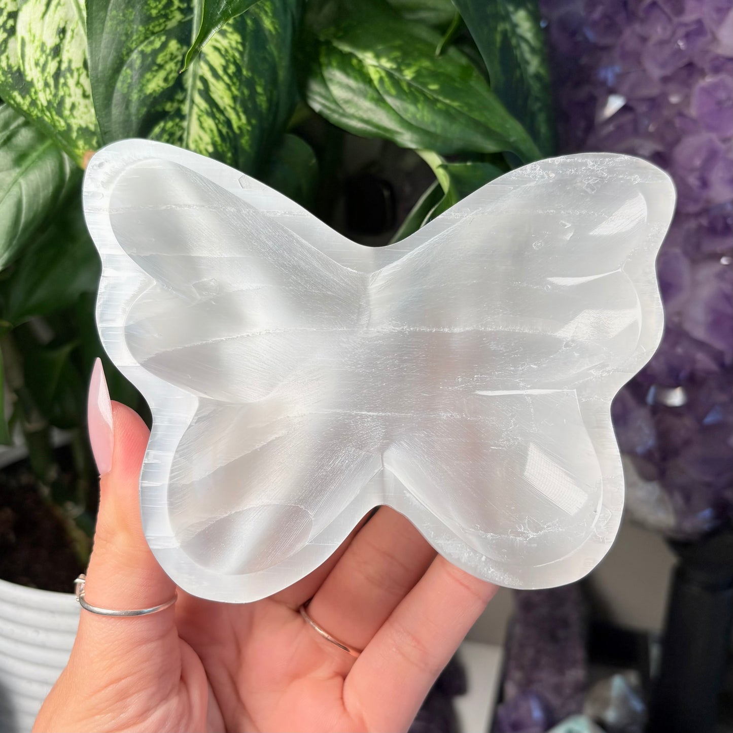 SELENITE BUTTERFLY BOWL