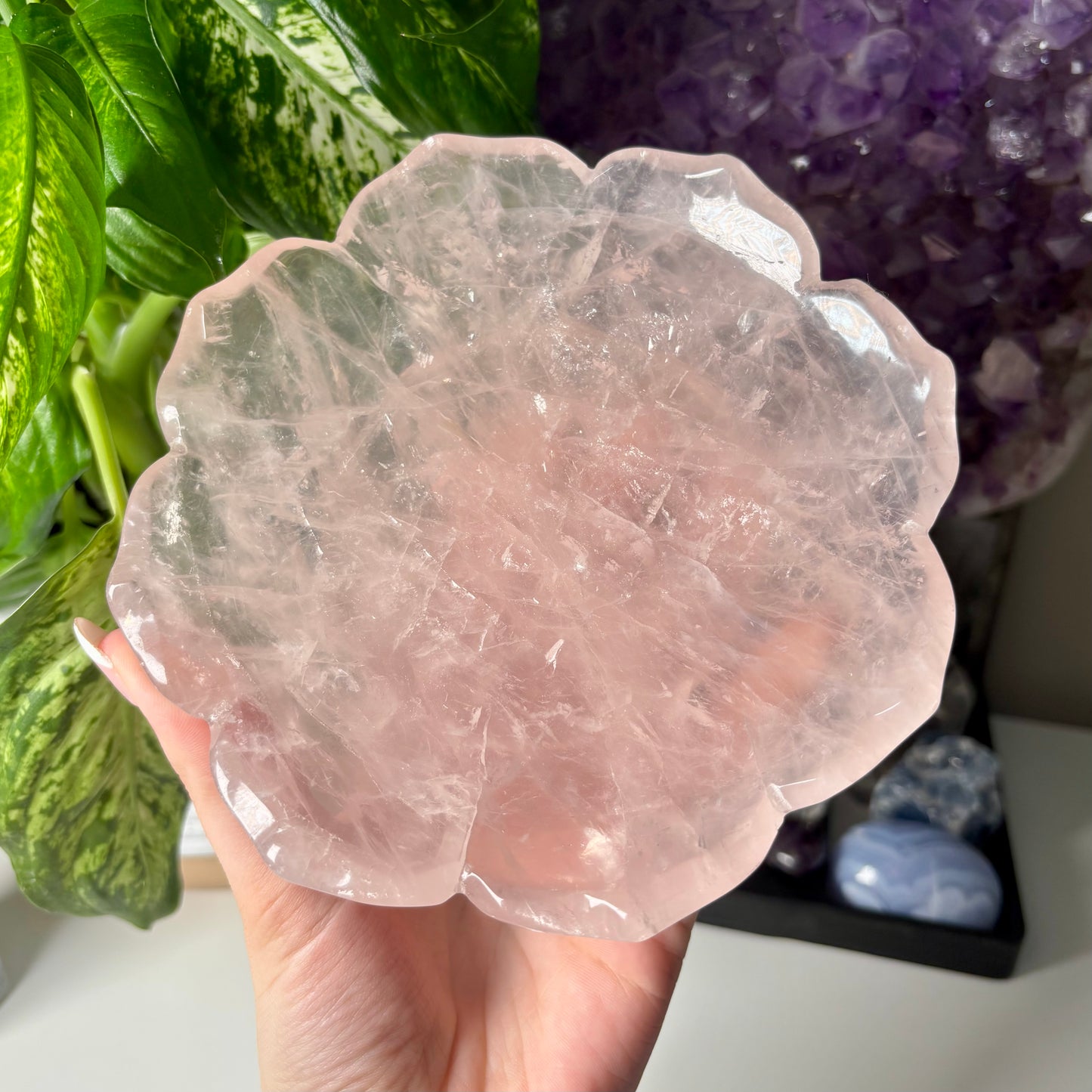 ROSE QUARTZ FLOWER BOWLS