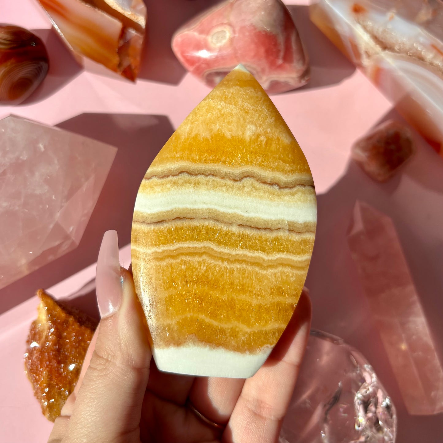 ORANGE CALCITE FREEFORM