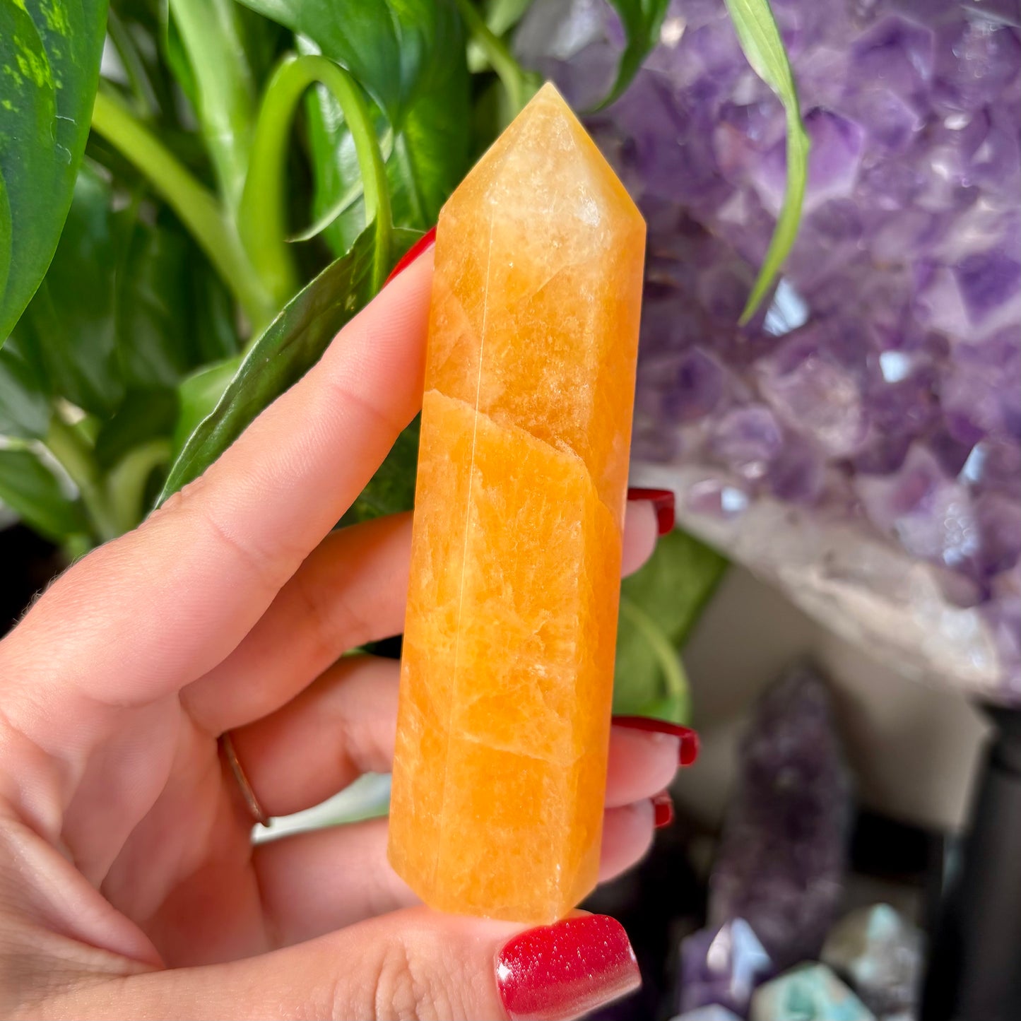 ORANGE CALCITE TOWERS
