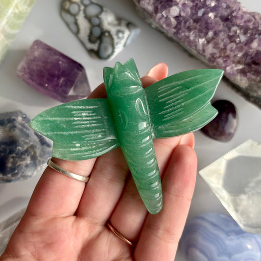 GREEN AVENTURINE DRAGONFLY