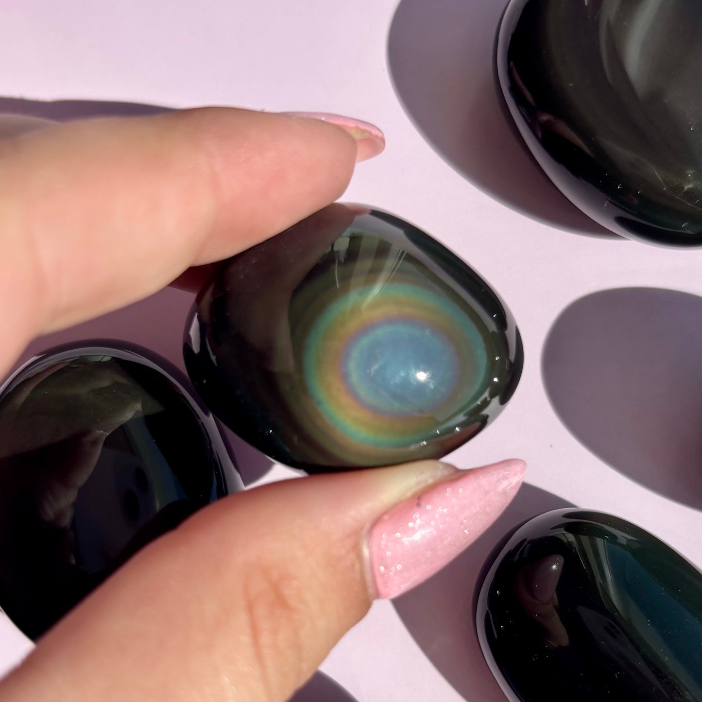 RAINBOW OBSIDIAN MINI PALMSTONES
