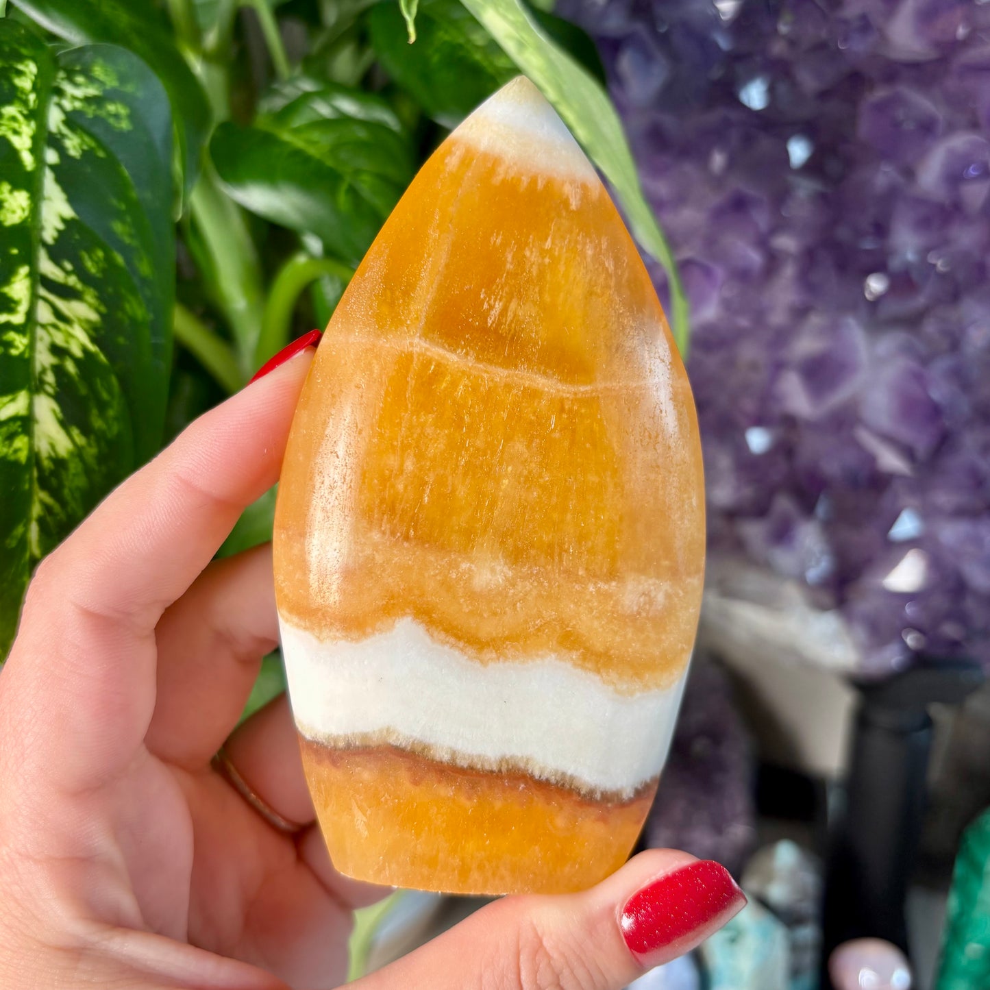 ORANGE CALCITE FREEFORMS