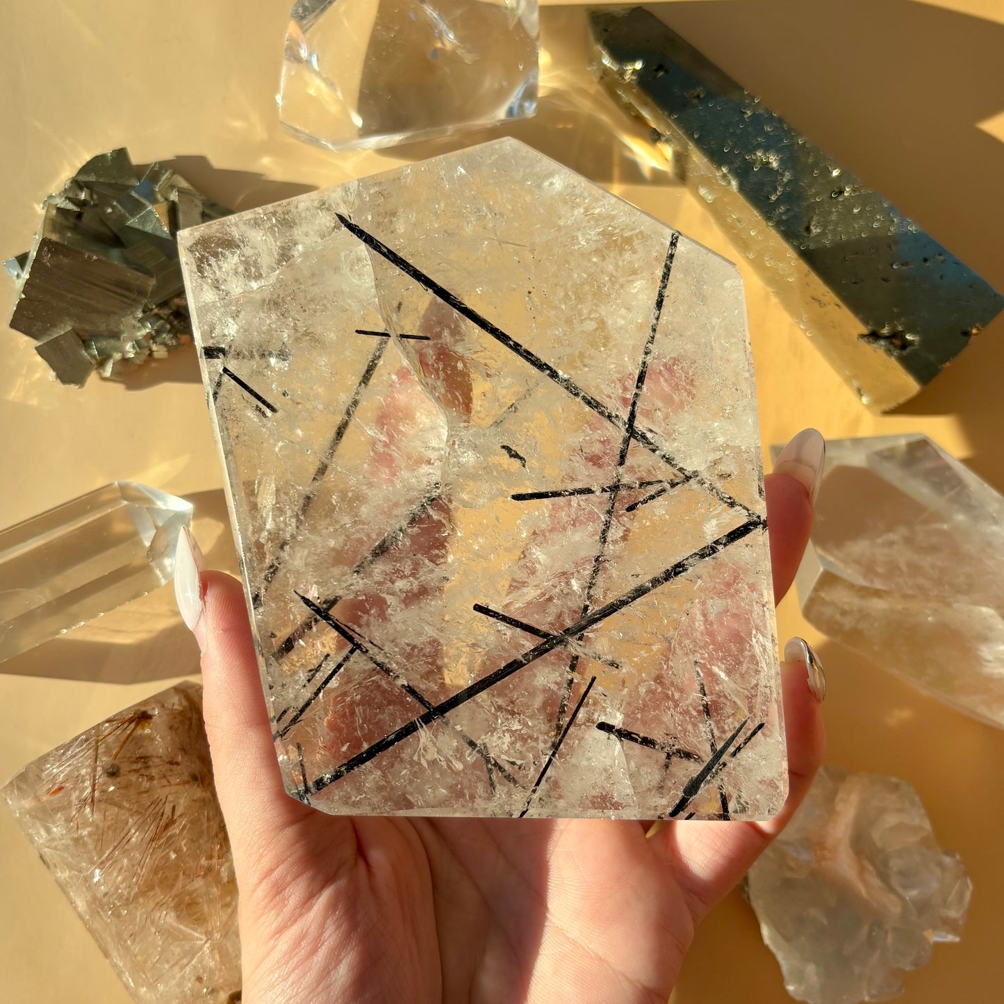 TOURMALATED QUARTZ FREEFORMS