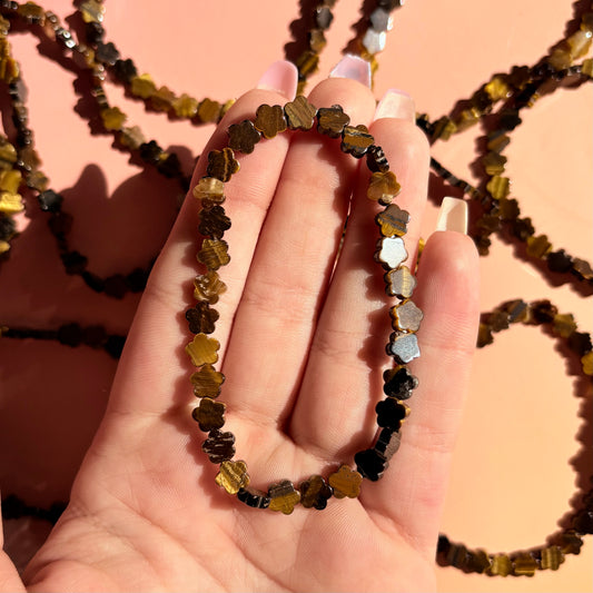 TIGERS EYE BRACELET - FLOWER