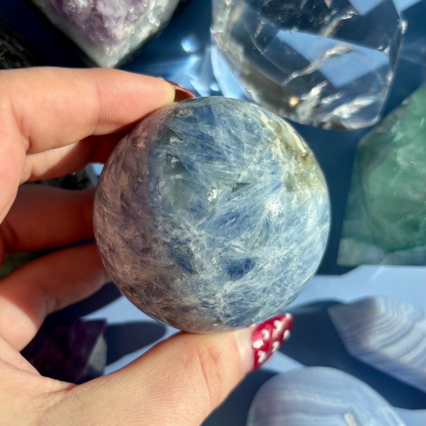 BLUE KYANITE SPHERES