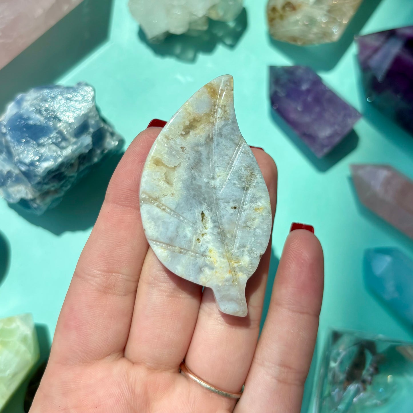 FLOWER AGATE LEAF