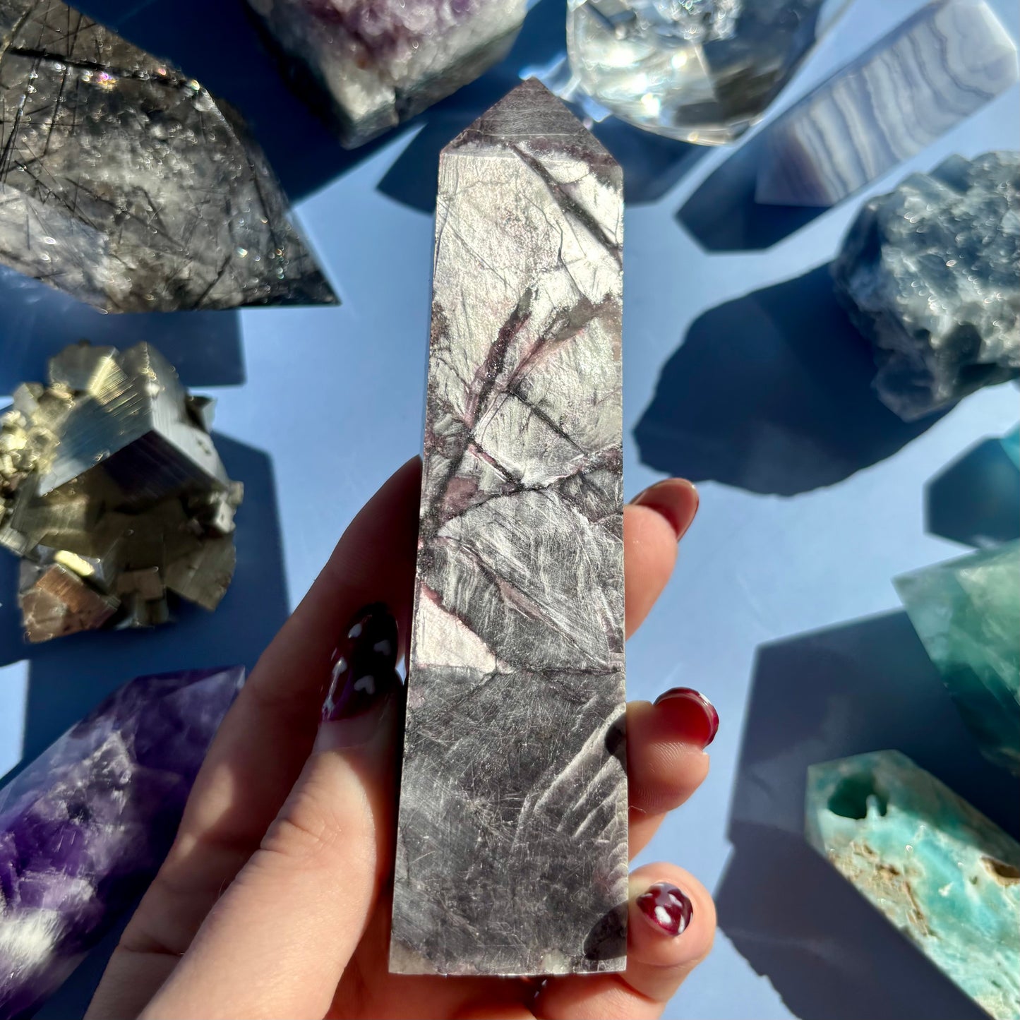 GEM LEPIDOLITE TOWERS