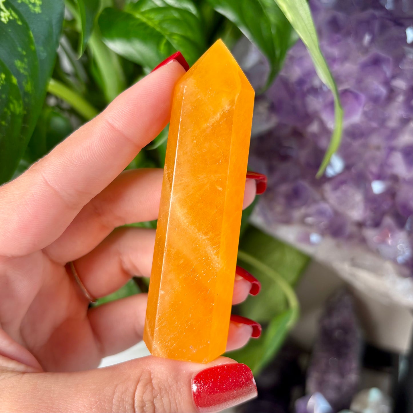 ORANGE CALCITE TOWERS