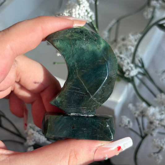 MOSS AGATE MOONS