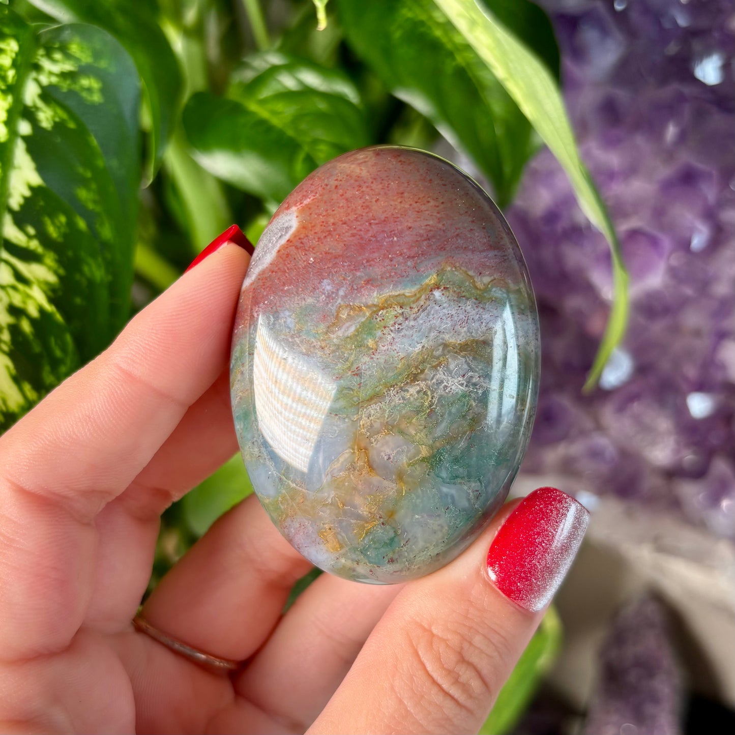 MOSS AGATE PALMSTONES