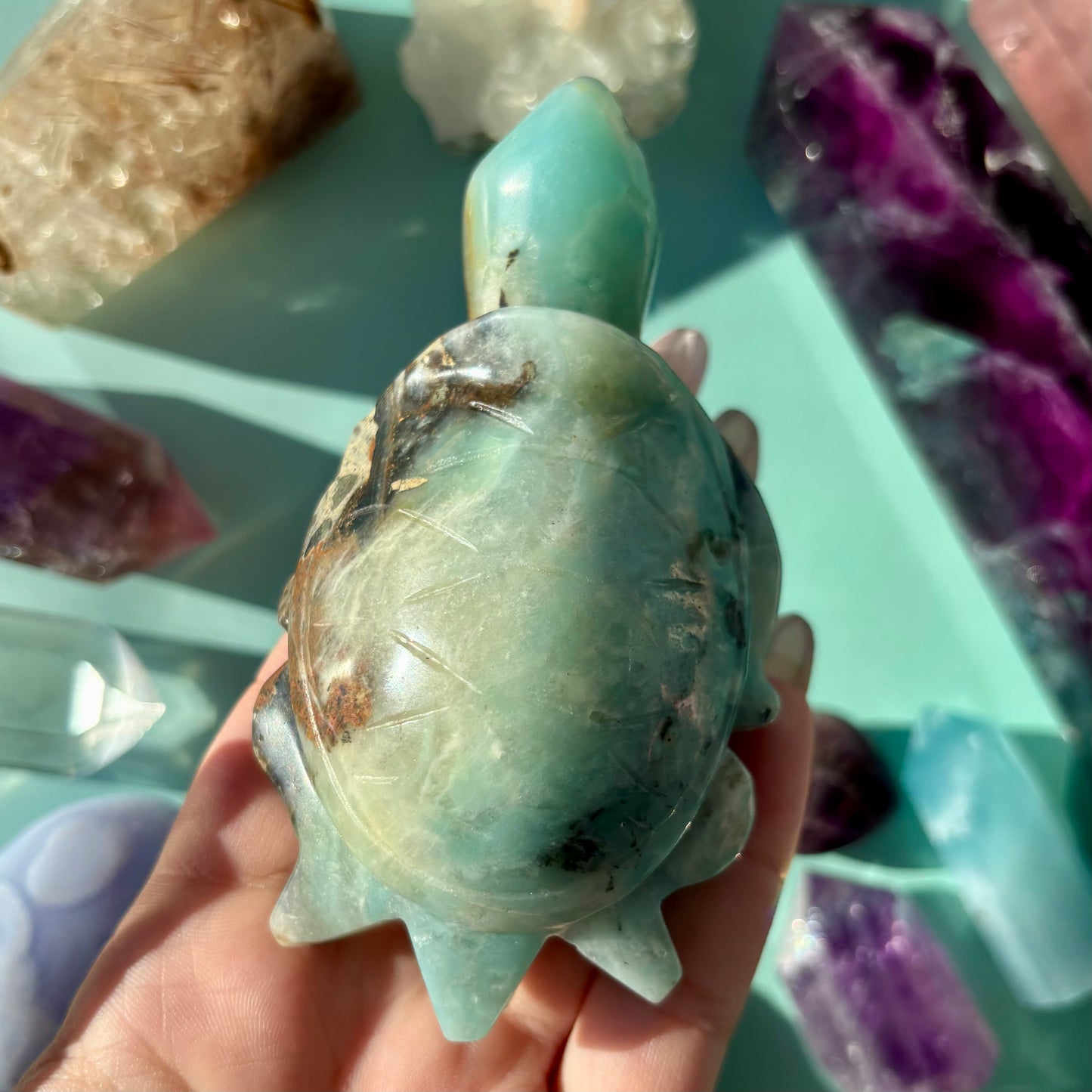 SKY BLUE QUARTZ TURTLES