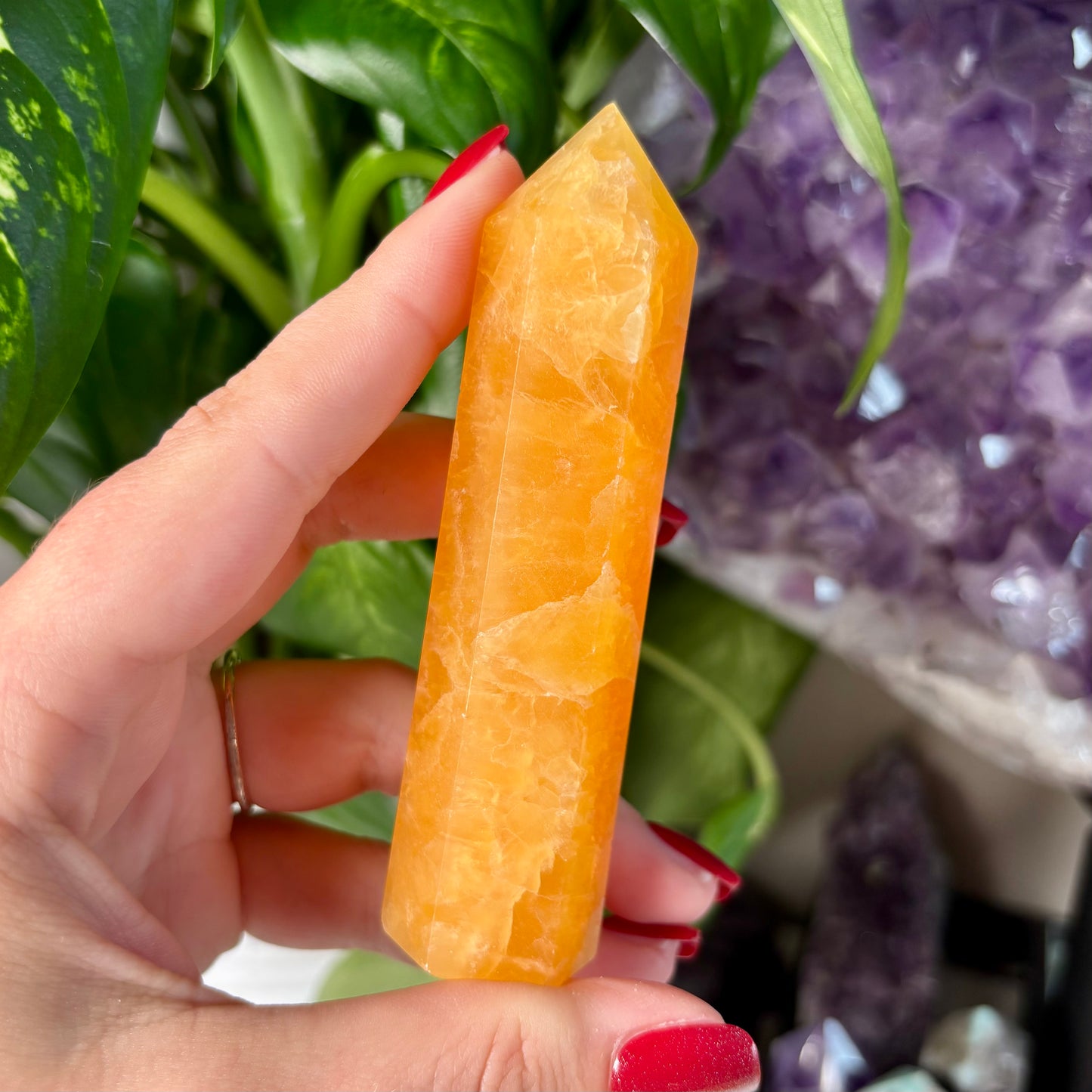 ORANGE CALCITE TOWERS