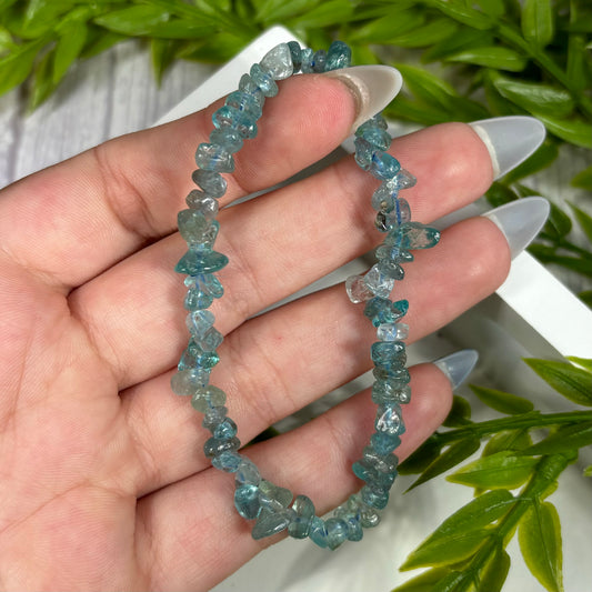 BLUE APATITE CHIP BRACELET