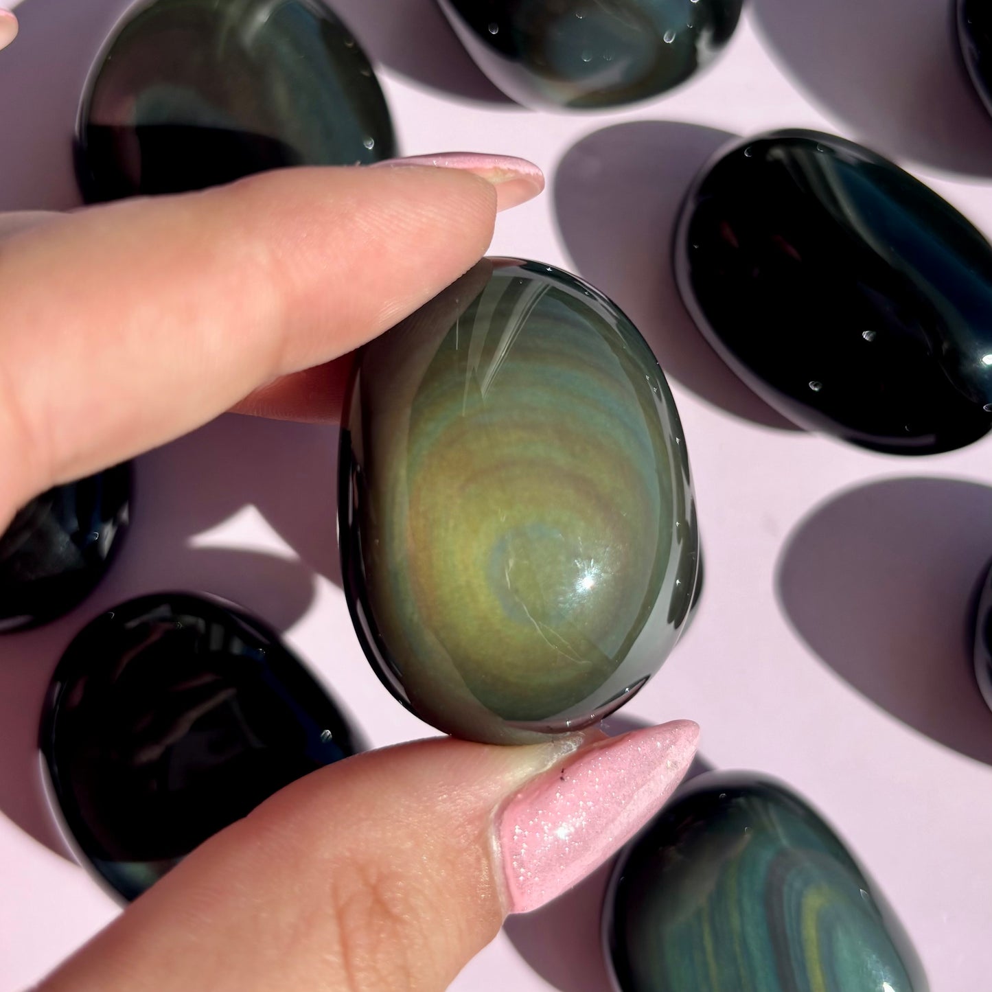 RAINBOW OBSIDIAN MINI PALMSTONES