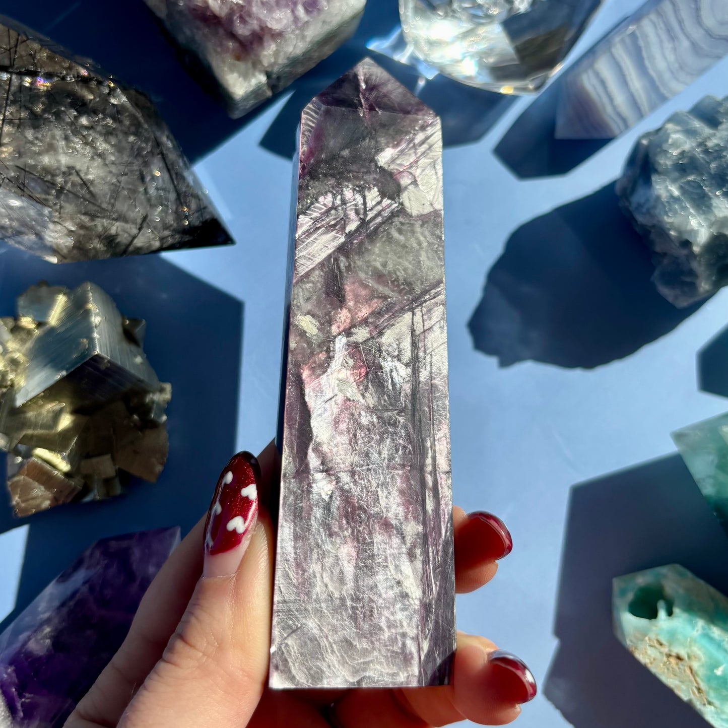 GEM LEPIDOLITE TOWERS