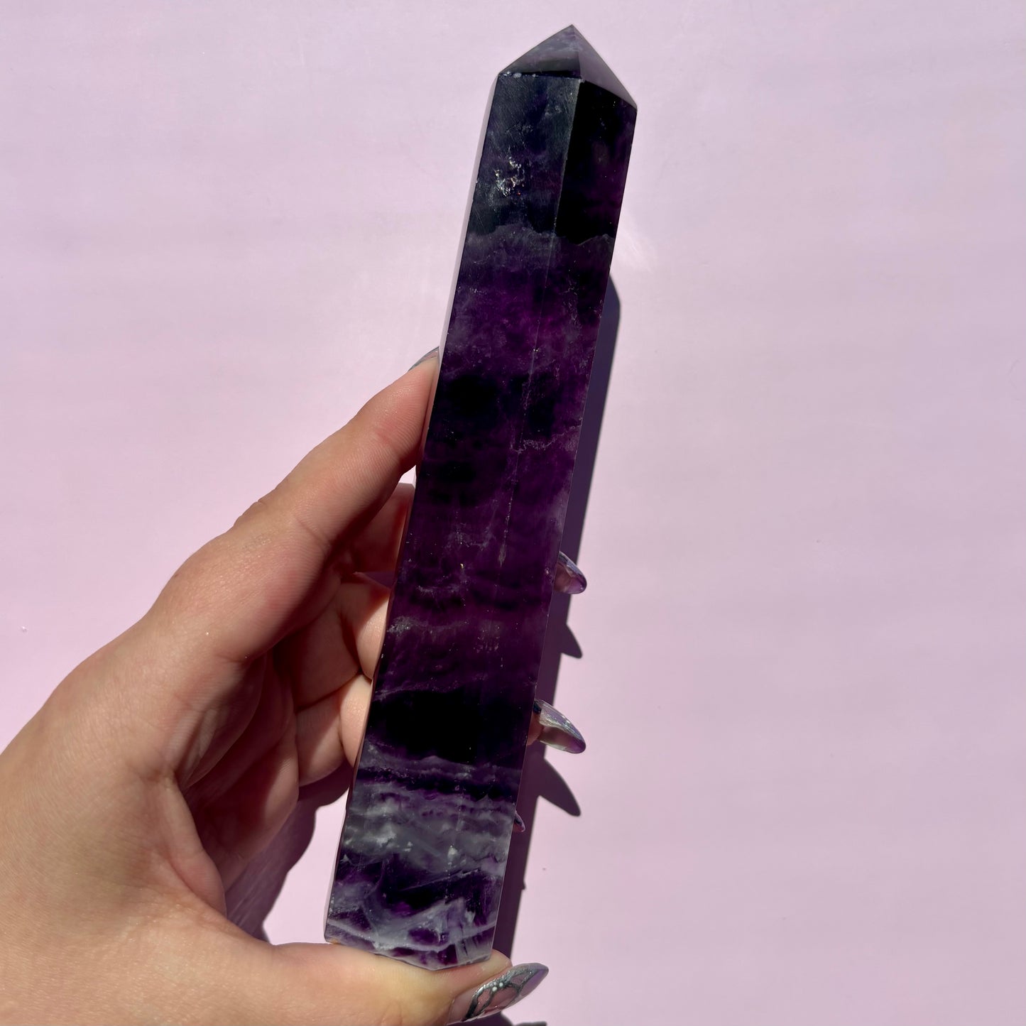 LARGE PURPLE FLUORITE TOWERS