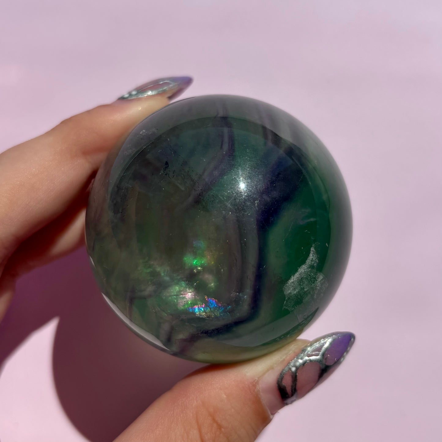 BLUE FLUORITE SPHERES