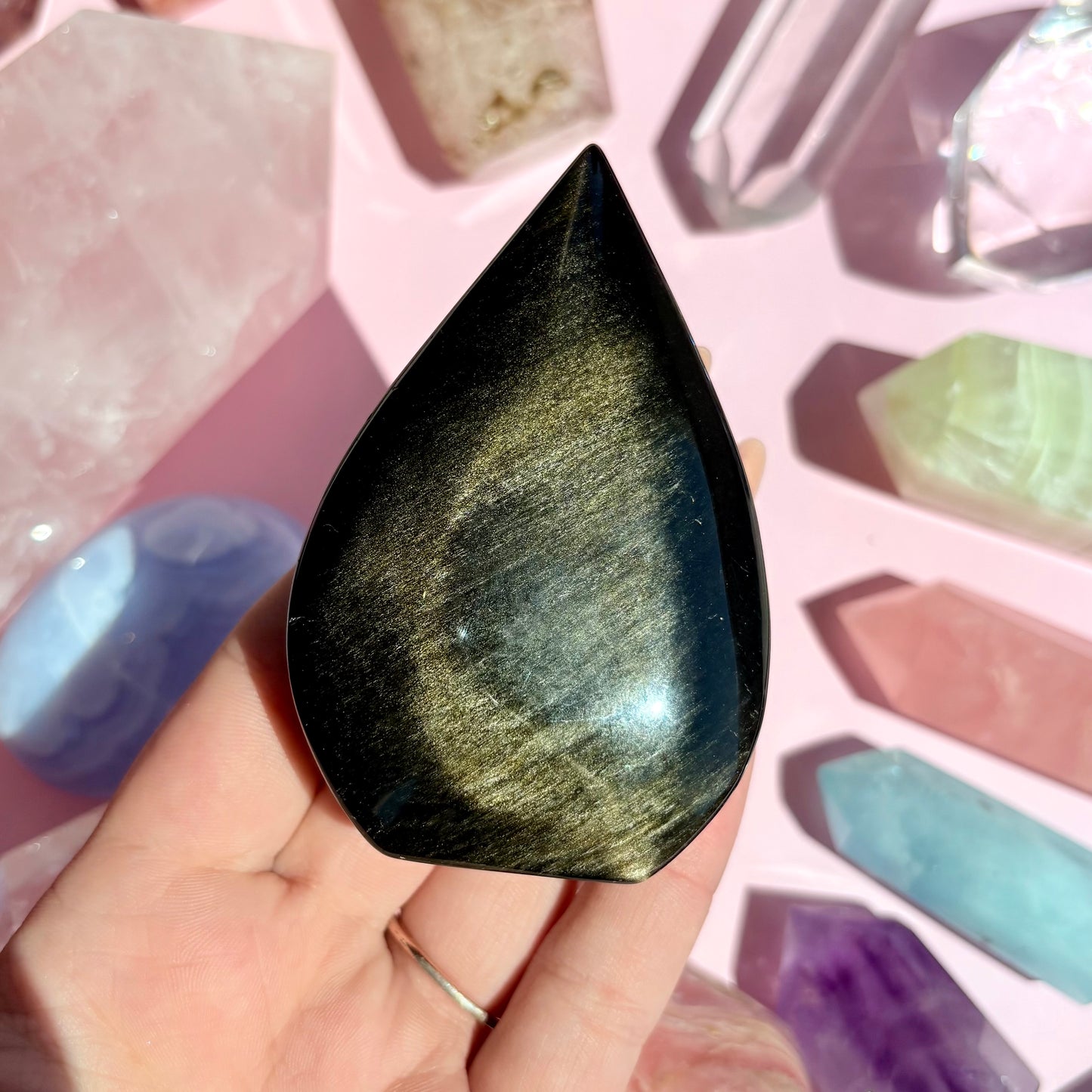 GOLD SHEEN OBSIDIAN FREEFORM