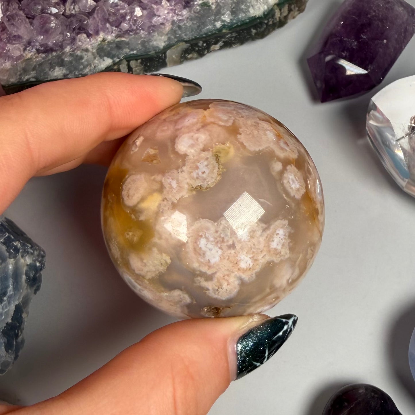 FLOWER AGATE SPHERES