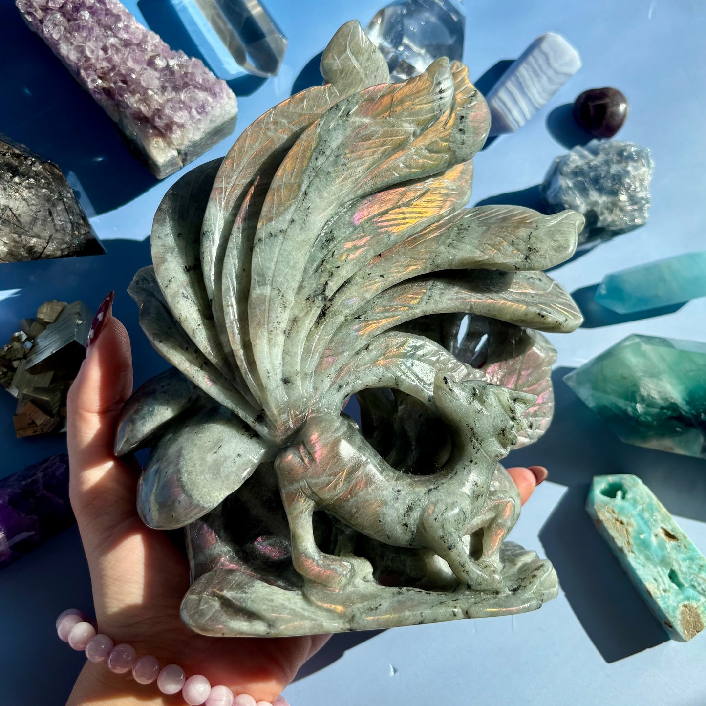 LABRADORITE 9 TAIL FOX - 333A