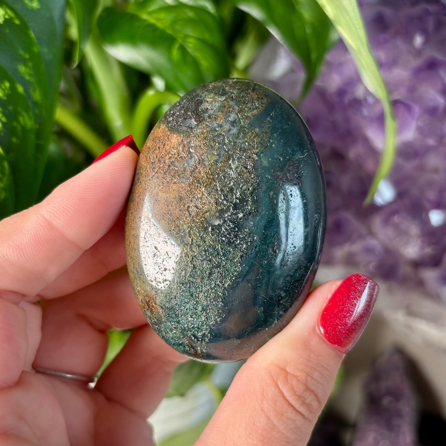 MOSS AGATE PALMSTONES