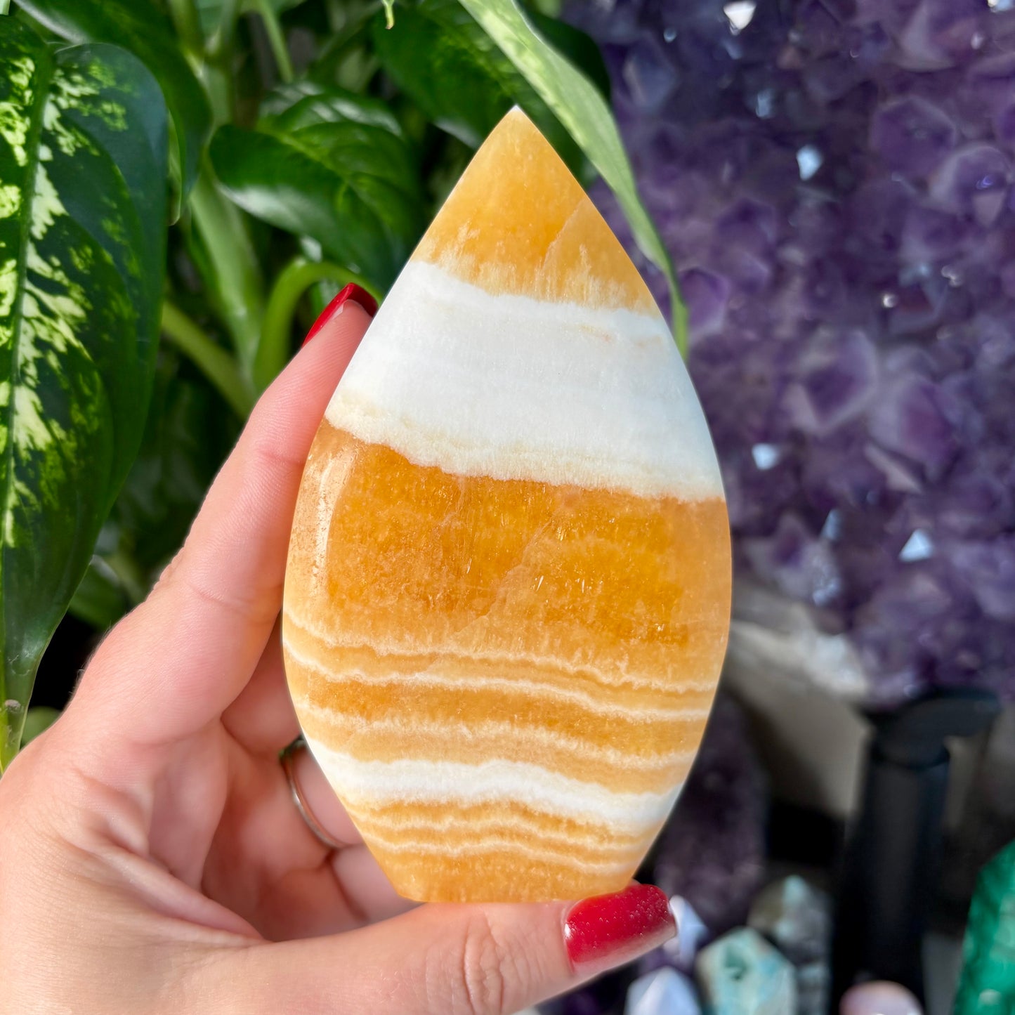 ORANGE CALCITE FREEFORMS
