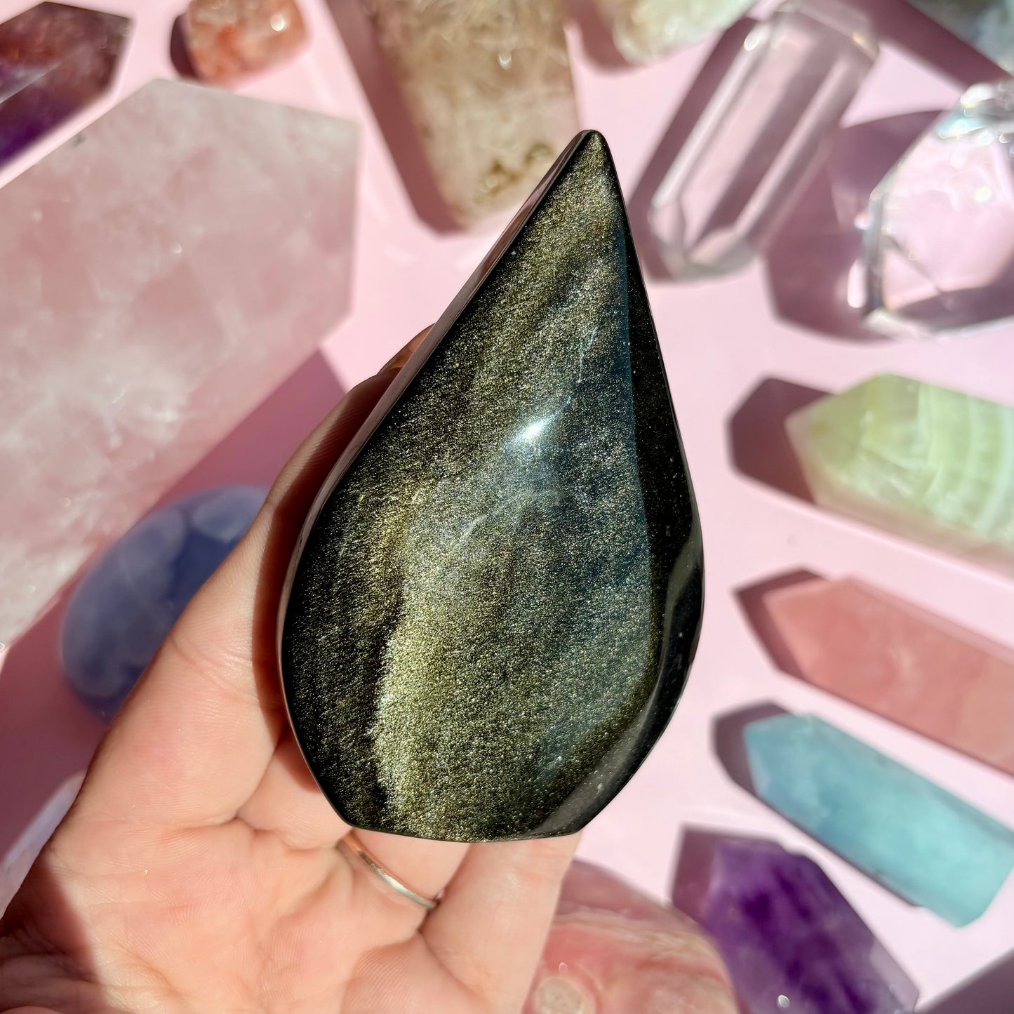 GOLD SHEEN OBSIDIAN FREEFORM