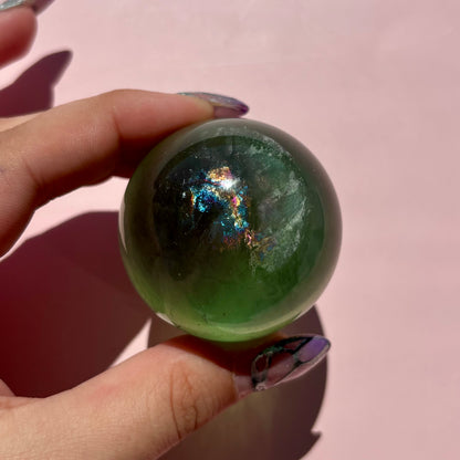 GEMMY GREEN FLUORITE SPHERES