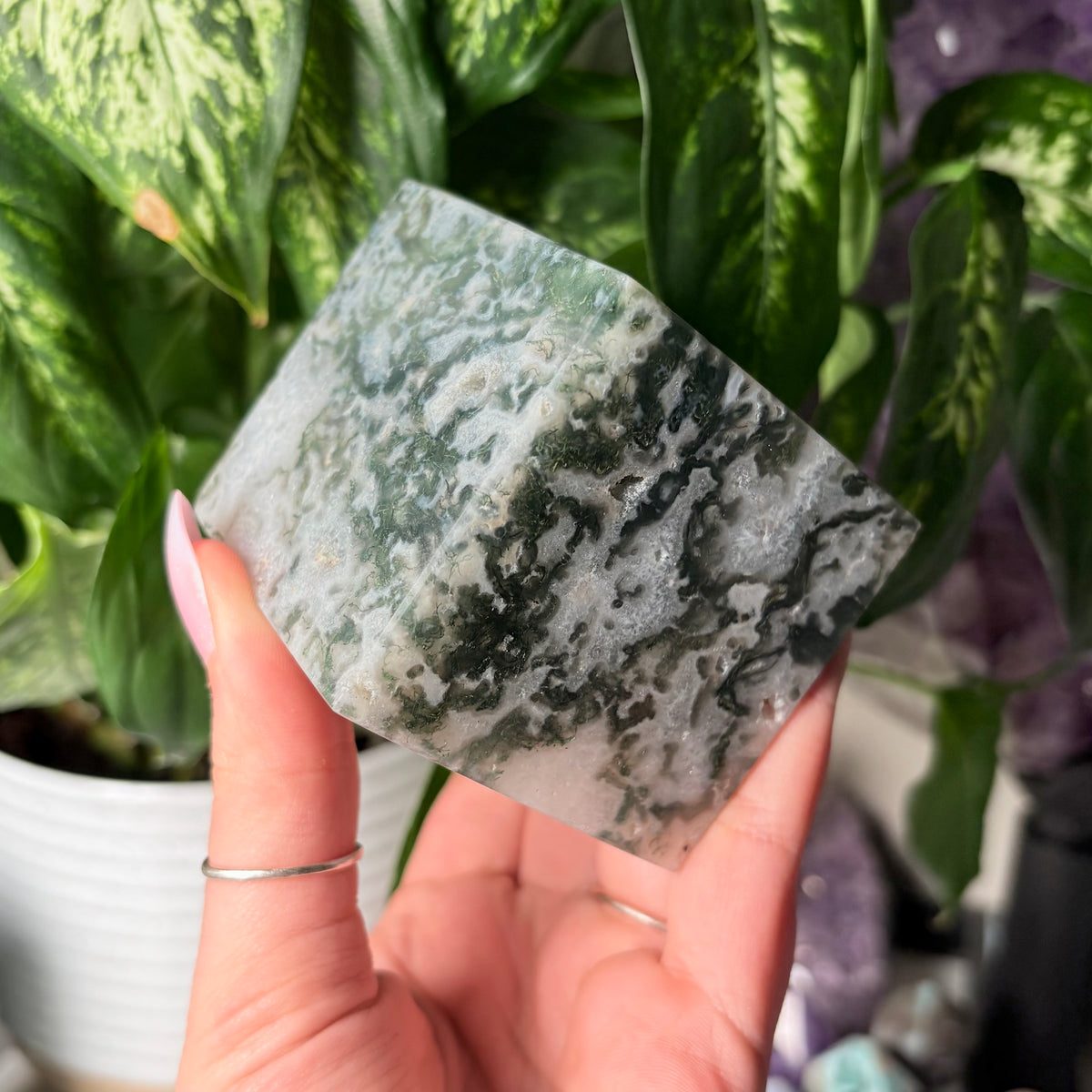 MOSS AGATE CUBES