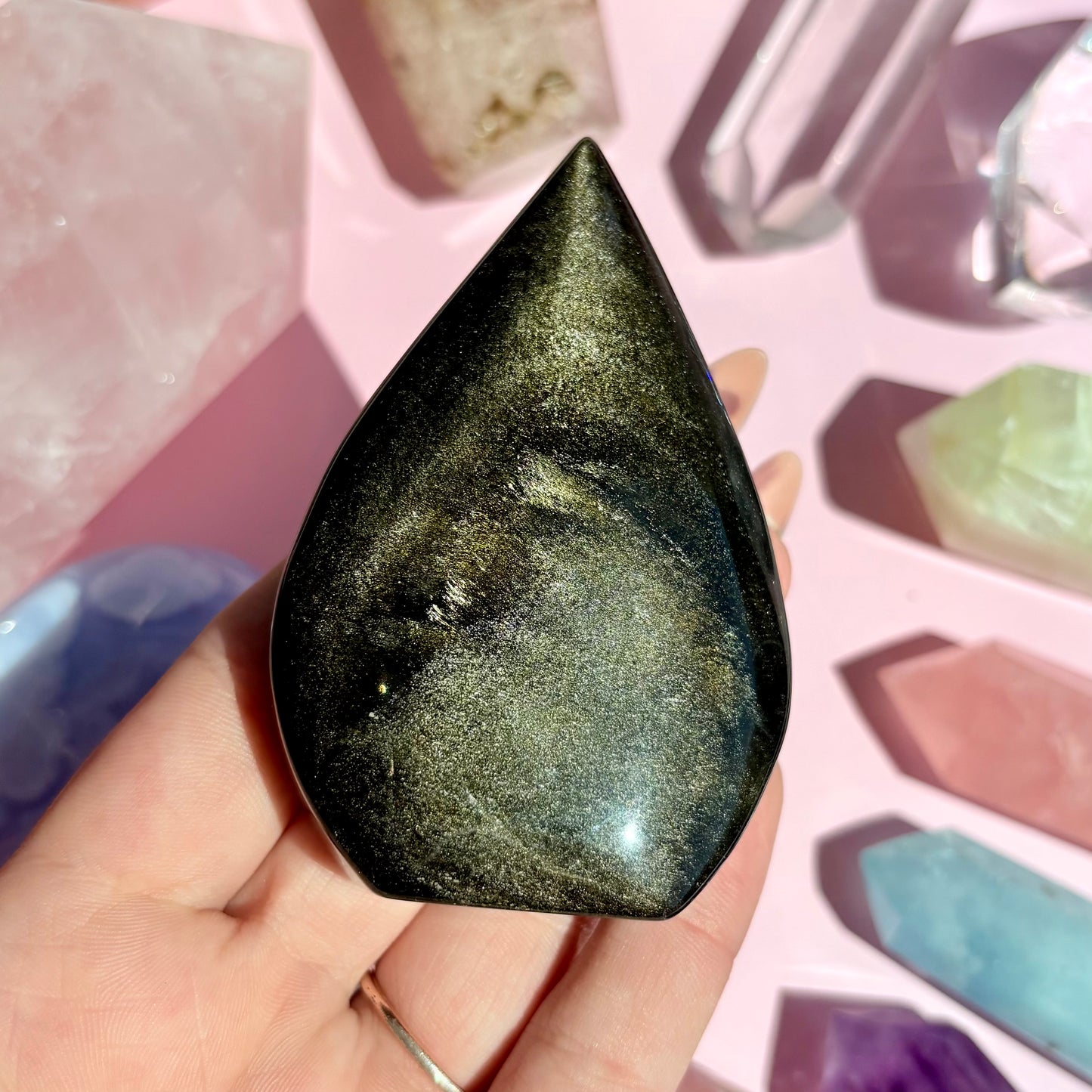 GOLD SHEEN OBSIDIAN FREEFORM