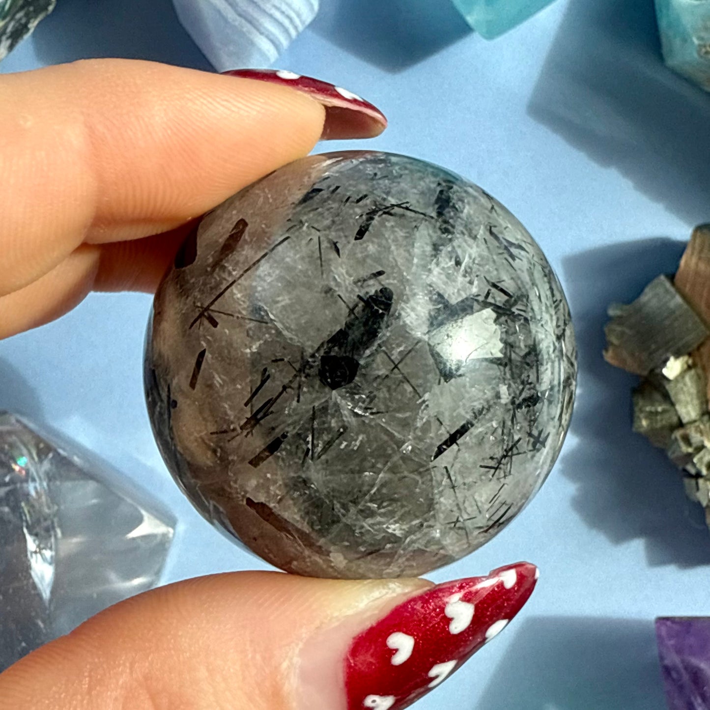 TOURMALATED QUARTZ SPHERES