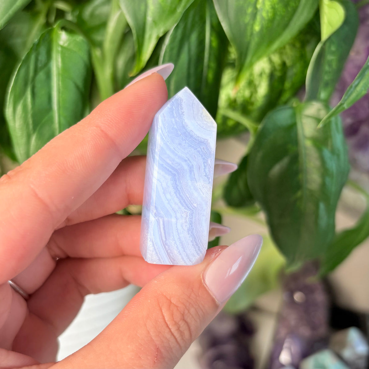 BLUE LACE AGATE TOWERS