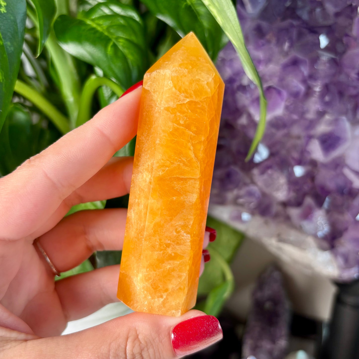 ORANGE CALCITE TOWERS