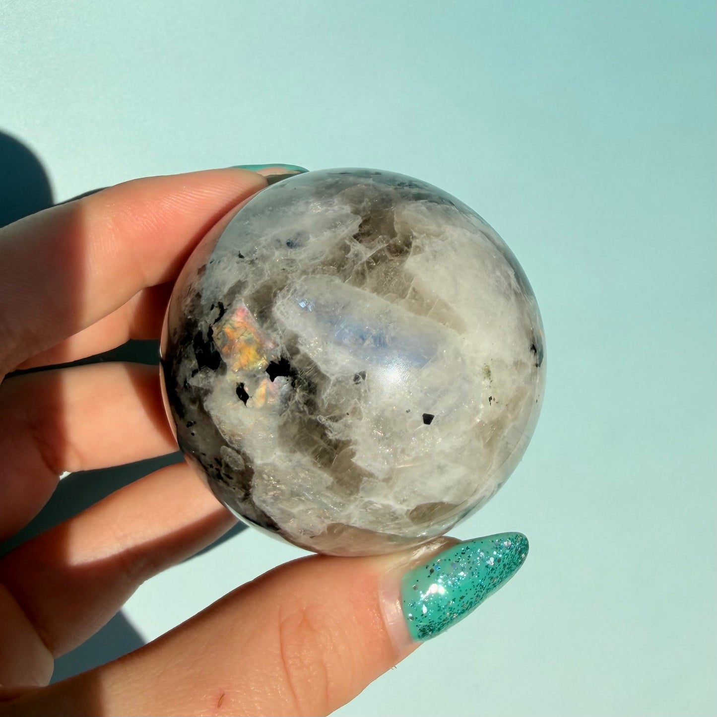 RAINBOW MOONSTONE SPHERES