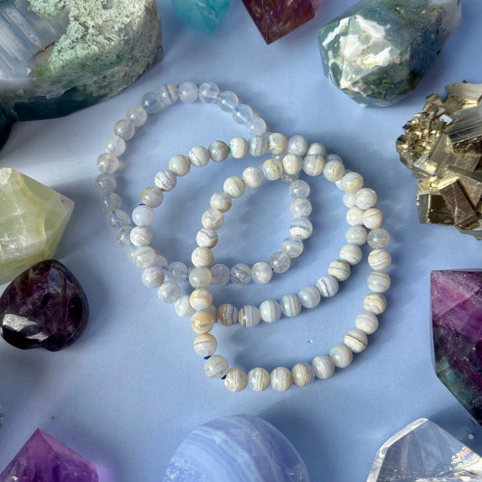 BLUE LACE AGATE BRACELET